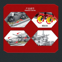 Thumbnail for Building Blocks Military German Bismarck Battleship Warship Bricks Toys - 8