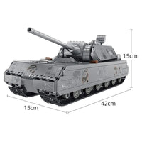 Thumbnail for Building Blocks Military German MK8 Panzer Main Battle Tank Bricks Toy EU Construction Set Toys - 1