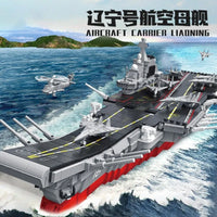 Thumbnail for Building Blocks Military Liaoning Navy Aircraft Carrier War Ship Bricks Toy - 4
