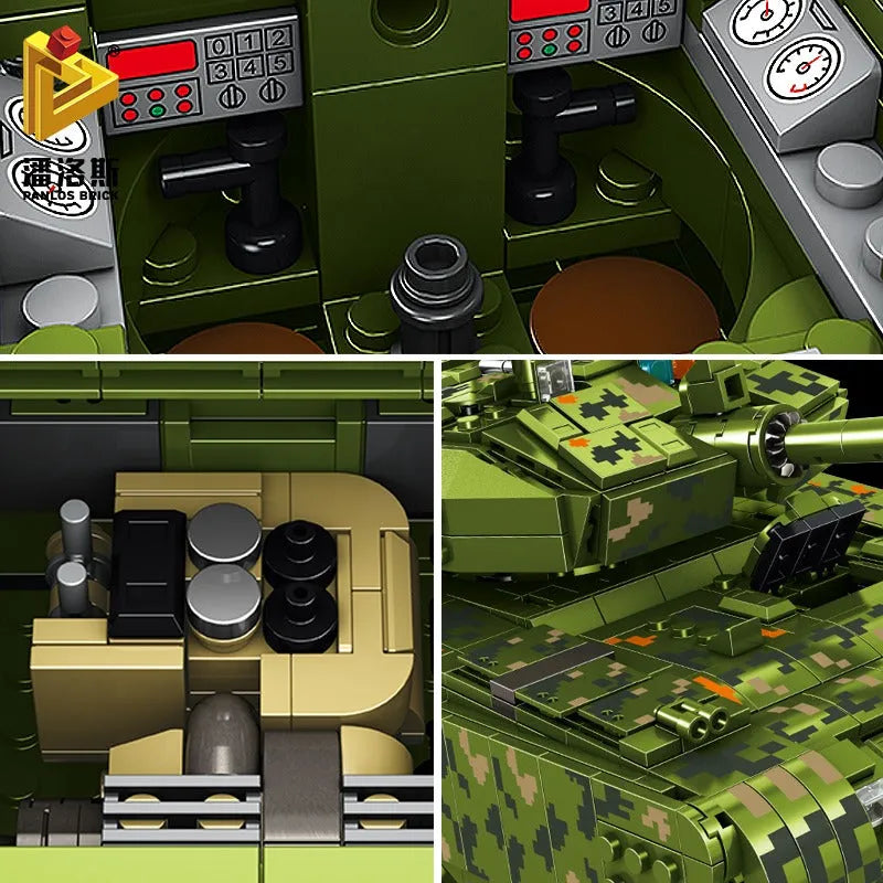 Building Blocks Military MOC China Type 99 Main Battle Tank Bricks Toys - 4