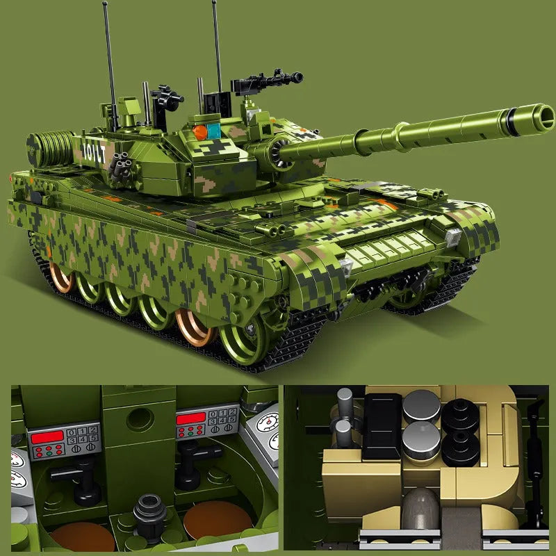 Building Blocks Military MOC China Type 99 Main Battle Tank Bricks Toys - 3