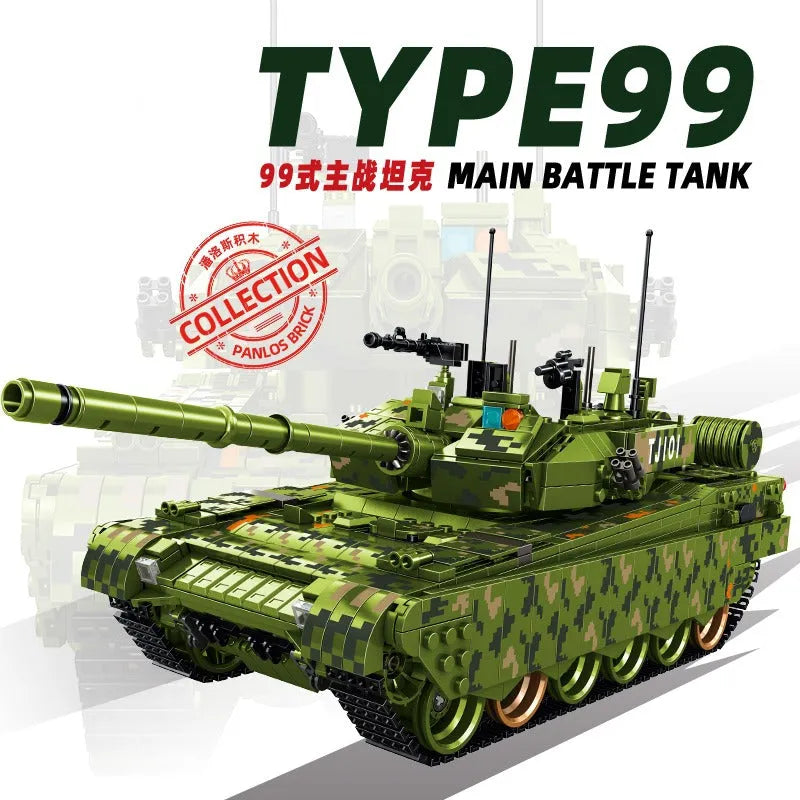 Building Blocks Military MOC China Type 99 Main Battle Tank Bricks Toys - 2