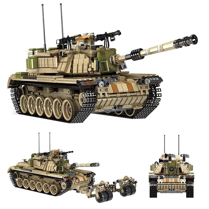 Building Blocks Military MOC Israel M60 Main Battle Tank Bricks Toys - 1