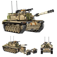 Thumbnail for Building Blocks Military MOC Israel M60 Main Battle Tank Bricks Toys - 1
