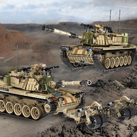 Thumbnail for Building Blocks Military MOC Israel M60 Main Battle Tank Bricks Toys - 3