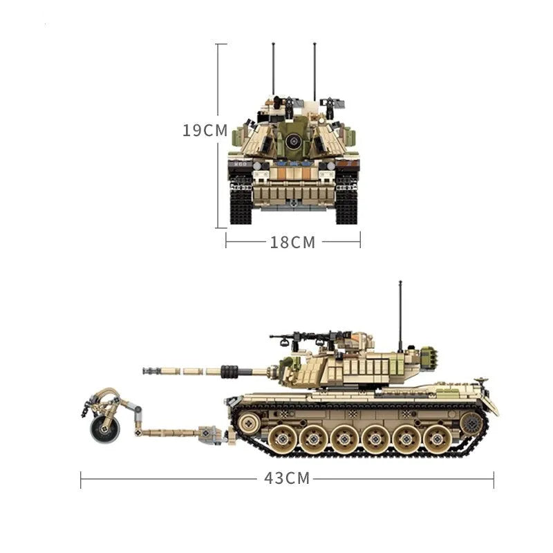 Building Blocks Military MOC Israel M60 Main Battle Tank Bricks Toys - 4