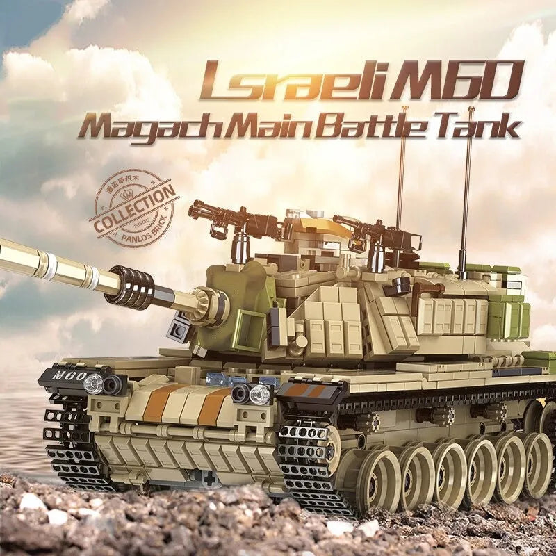Building Blocks Military MOC Israel M60 Main Battle Tank Bricks Toys - 2