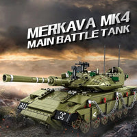 Thumbnail for Building Blocks Military MOC Israel MK4 Main Battle War Tank Bricks Toys - 2