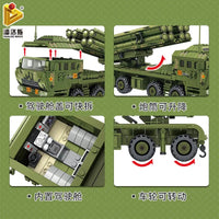 Thumbnail for Building Blocks Military MOC Rocket Gun Carrier War Truck Bricks Toys Construction Set Toys - 3