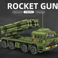 Thumbnail for Building Blocks Military MOC Rocket Gun Carrier War Truck Bricks Toys Construction Set Toys - 2