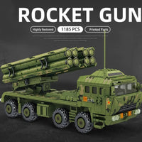 Thumbnail for Building Blocks Military MOC Rocket Gun Carrier War Truck Bricks Toys - 2