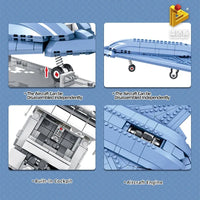 Thumbnail for Building Blocks Military MOC Stealth Combat Drone Truck Bricks Toys Construction Set Toys - 4