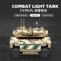 Thumbnail for Building Blocks Military MOC Type 15 Light Battle Tank Bricks Toy - 4