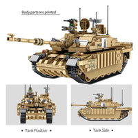 Thumbnail for Building Blocks Military MOC WW2 Challenger 2 Main Battle Tank Bricks Toys Construction Set Toys - 4