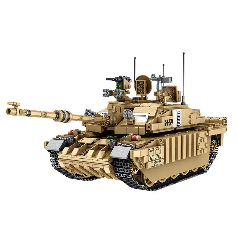 Building Blocks Military MOC WW2 Challenger 2 Main Battle Tank Bricks Toys Construction Set Toys - 1