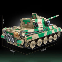 Thumbnail for Building Blocks Military MOC WW2 Jagdtiger Heavy Battle Tank Bricks Toys - 4