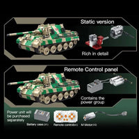 Thumbnail for Building Blocks Military MOC WW2 Jagdtiger Heavy Battle Tank Bricks Toys - 7