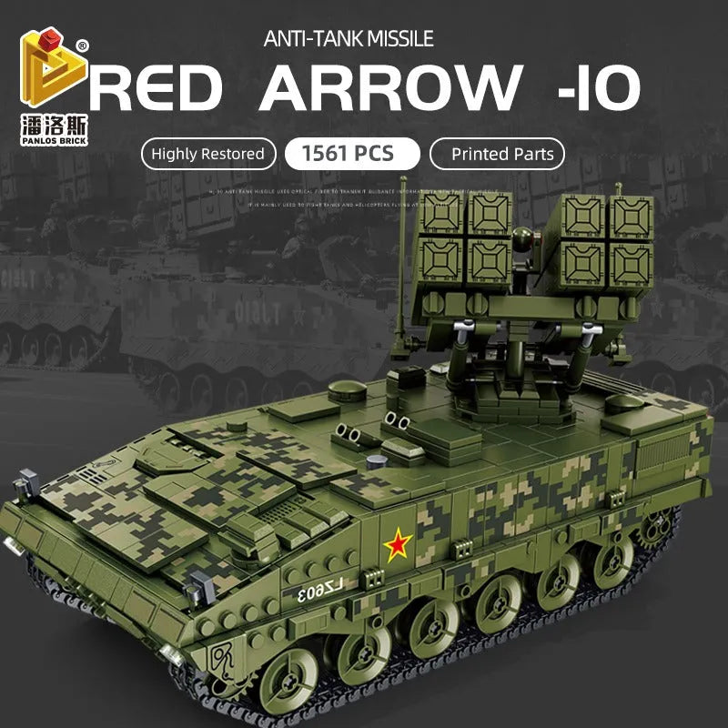 Building Blocks Military MOC WW2 Red Arrow Anti-tank Missile Bricks Toys Construction Set Toys - 3
