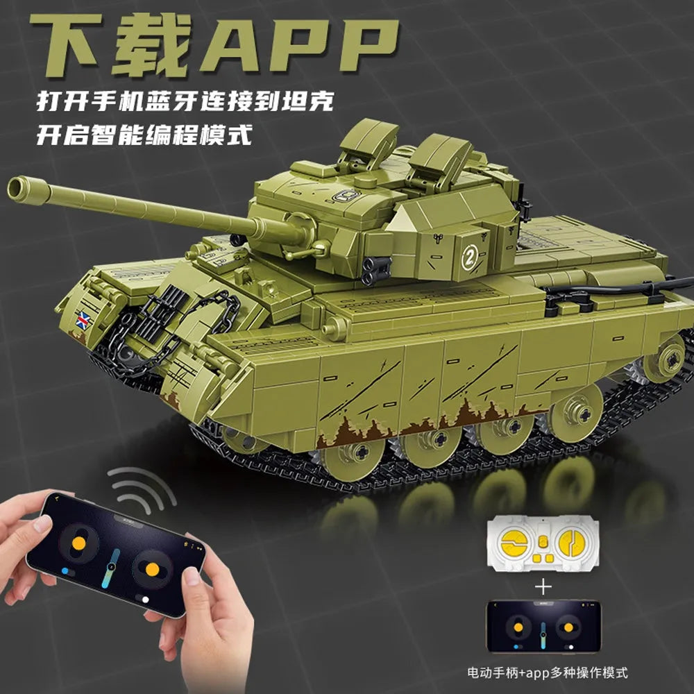 Building Blocks Military RC Motorized Centurion Main Battle Tank Bricks Toy - 5