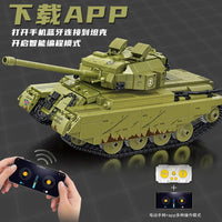 Thumbnail for Building Blocks Military RC Motorized Centurion Main Battle Tank Bricks Toy - 5