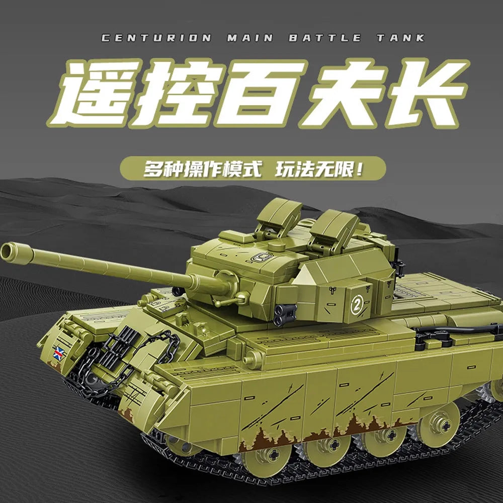 Building Blocks Military RC Motorized Centurion Main Battle Tank Bricks Toy - 4