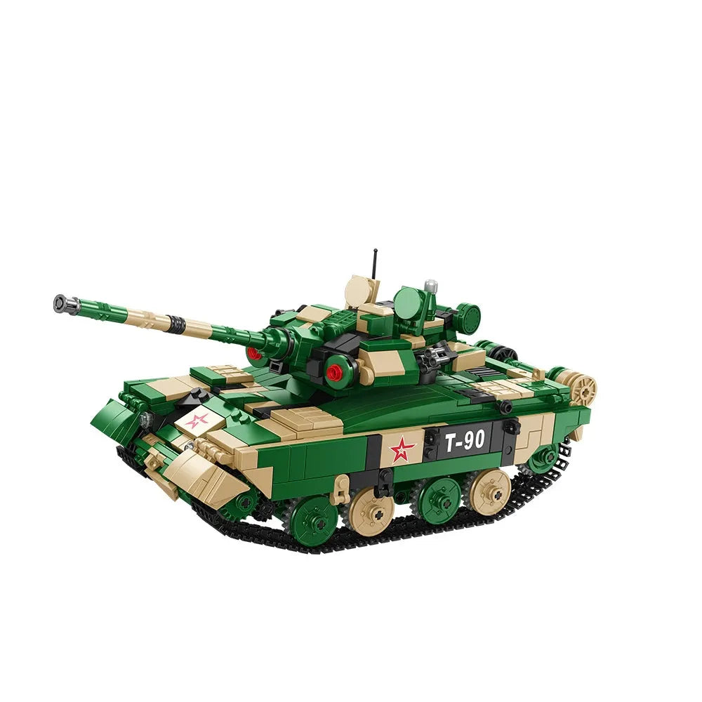 Building Blocks Military RC Motorized T90 Main Battle Tank Bricks Toy - 1