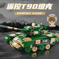 Thumbnail for Building Blocks Military RC Motorized T90 Main Battle Tank Bricks Toy - 2