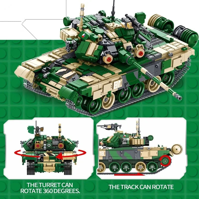 Building Blocks Military Russia T90 Main Battle Tank Bricks Toy - 5