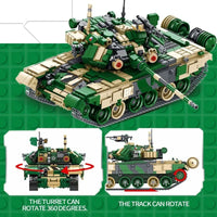 Thumbnail for Building Blocks Military Russia T90 Main Battle Tank Bricks Toy Construction Set Toys - 5