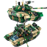 Thumbnail for Building Blocks Military Russia T90 Main Battle Tank Bricks Toy Construction Set Toys - 1