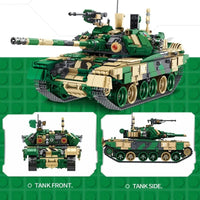 Thumbnail for Building Blocks Military Russia T90 Main Battle Tank Bricks Toy Construction Set Toys - 4