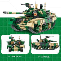 Thumbnail for Building Blocks Military Russia T90 Main Battle Tank Bricks Toy - 4