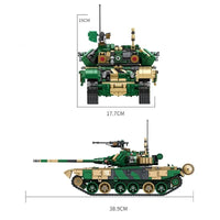 Thumbnail for Building Blocks Military Russia T90 Main Battle Tank Bricks Toy Construction Set Toys - 6