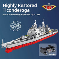 Thumbnail for Building Blocks Military Ticonderoga Cruiser Navy Battleship Bricks Toy - 3