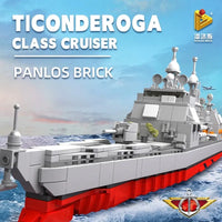 Thumbnail for Building Blocks Military Ticonderoga Cruiser Navy Battleship Bricks Toy - 2