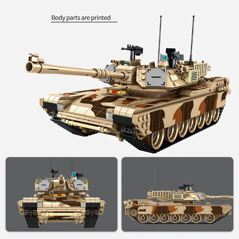 Building Blocks Military US M1A2 Main Battle War Tank Bricks Toys - 4