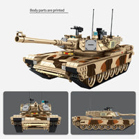 Thumbnail for Building Blocks Military US M1A2 Main Battle War Tank Bricks Toys - 4