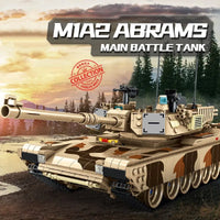 Thumbnail for Building Blocks Military US M1A2 Main Battle War Tank Bricks Toys Construction Set Toys - 2