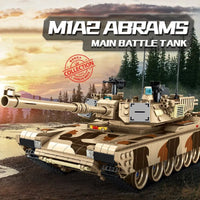 Thumbnail for Building Blocks Military US M1A2 Main Battle War Tank Bricks Toys - 2