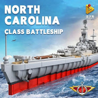 Thumbnail for Building Blocks Military USS North Carolina Battleship Warship Bricks Toy - 3