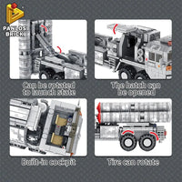 Thumbnail for Building Blocks Military WW2 Air Defense Rocket Truck Bricks Toys - 5