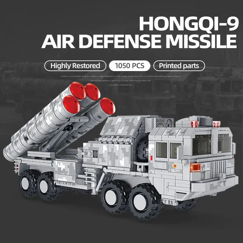Building Blocks Military WW2 Air Defense Rocket Truck Bricks Toys - 2