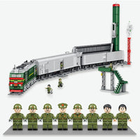 Thumbnail for Building Blocks Military WW2 Heavy Missile Train SS - 24 Railway Bricks Toy - 4