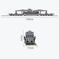 Thumbnail for Building Blocks Military WW2 Karl Heavy Carronade Mortar Railway Bricks Toy - 13