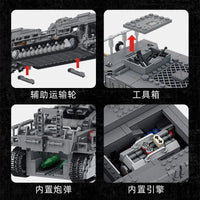 Thumbnail for Building Blocks Military WW2 Karl Heavy Carronade Mortar Railway Bricks Toy - 12