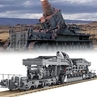Thumbnail for Building Blocks Military WW2 Karl Heavy Carronade Mortar Railway Bricks Toy - 9