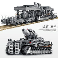 Thumbnail for Building Blocks Military WW2 Karl Heavy Carronade Mortar Railway Bricks Toy - 15