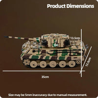 Thumbnail for Building Blocks Military WW2 King Tiger Heavy Tank Bricks Toys Construction Set Toys - 12