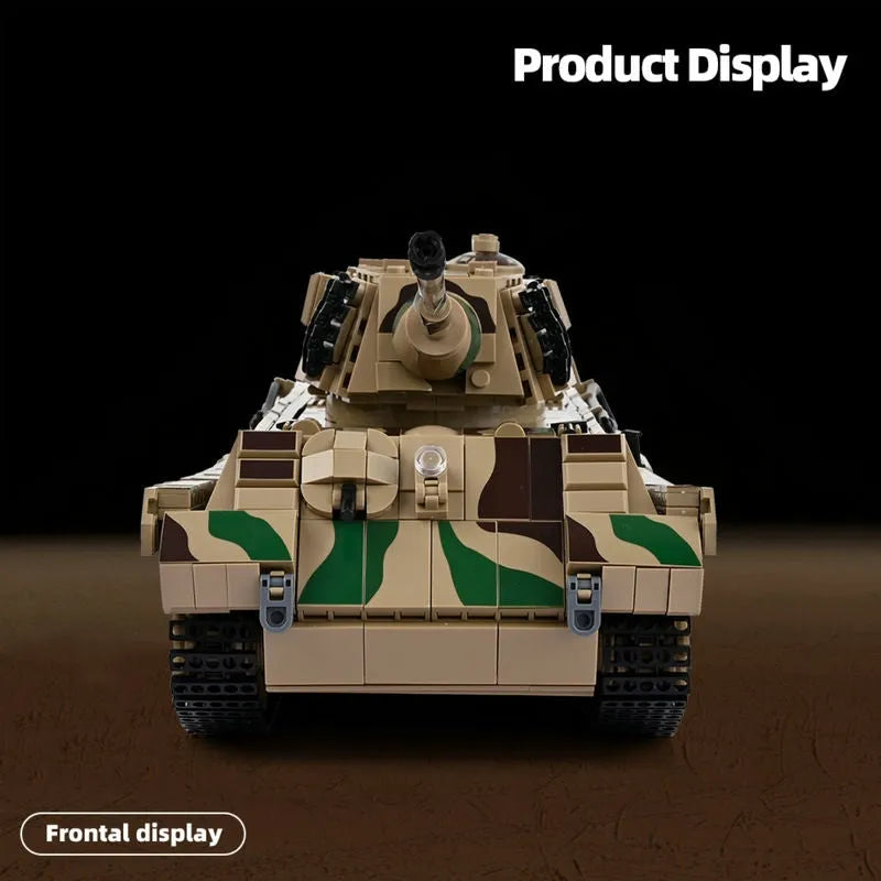 Building Blocks Military WW2 King Tiger Heavy Tank Bricks Toys Construction Set Toys - 4