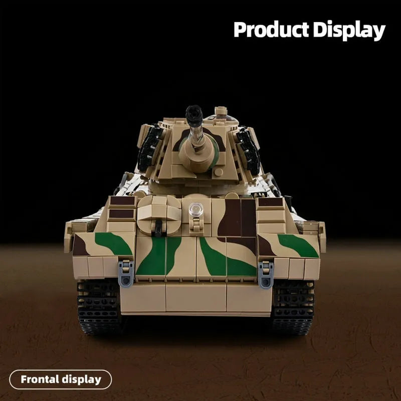 Building Blocks Military WW2 King Tiger Heavy Tank Bricks Toys - 4